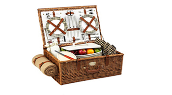Dorset Picnic Basket for Four with Blanket